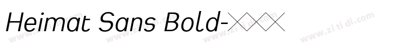 Heimat Sans Bold字体转换